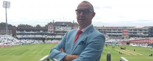 If ever a man was born to ham it up in a pale blue suit...